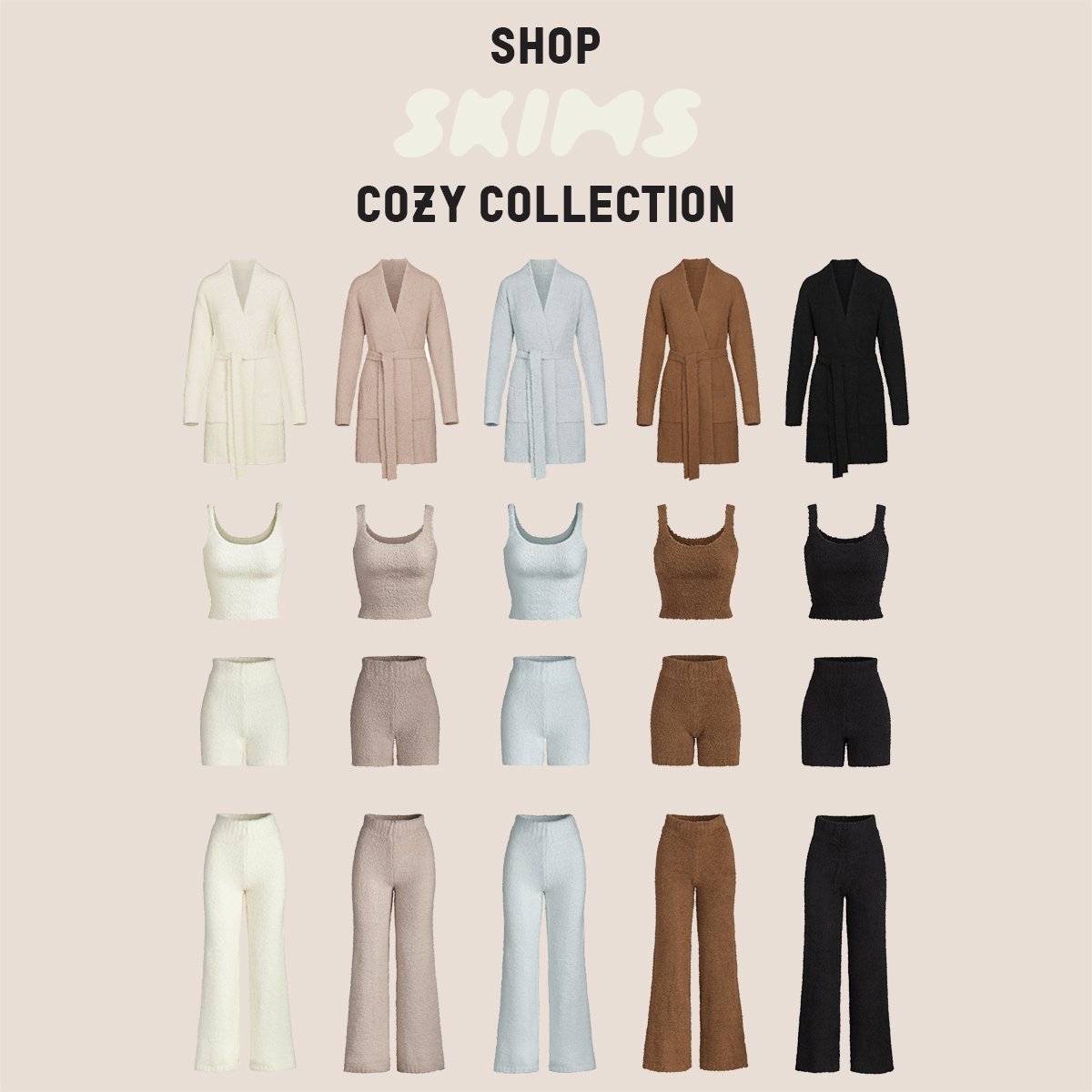 Shop @SKIMS Cozy Collection + New Short Robes now only at https://t.co/DexaxI8UAI https://t.co/jLwedAN41R