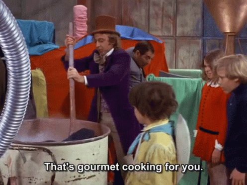 Willy Wonka Gourmet Cooking GIF