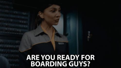 Are You Ready For Boarding Guys 7500 GIF