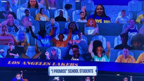 We brought the noise to the virtual crowd last night for @KingJames & @Lakers! 🙌 #WeAreFamily 💛💜 https://t.co/vlY2HqCYkT