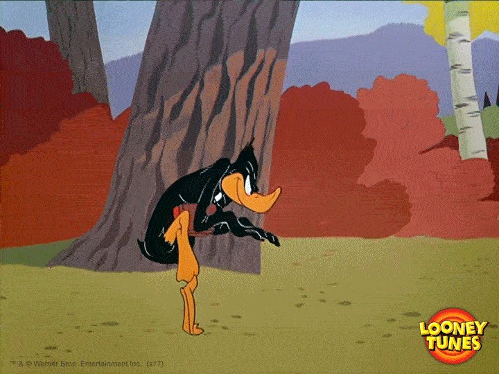 Sneaking Out Daffy Duck GIF...