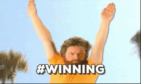 Winning Zach Galifianakis GIF