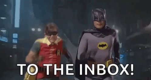 Batman And Robin To The Inbox GIF