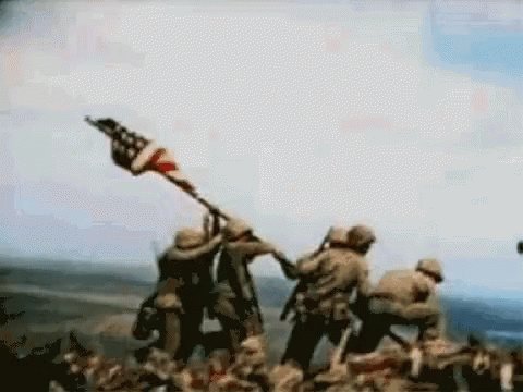 American Flag Raising GIF