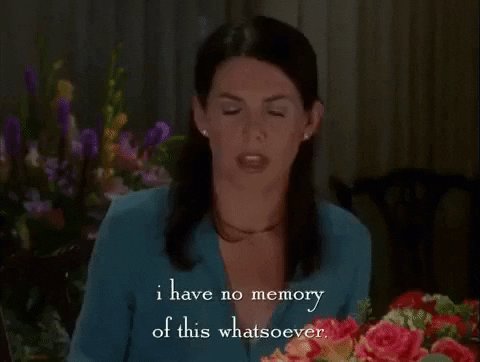 cant remember lorelai gilmore GIF by Gilmore Girls 