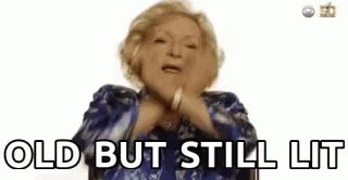 Lit Old Lady GIF