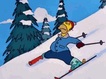 Simpsons Ski GIF