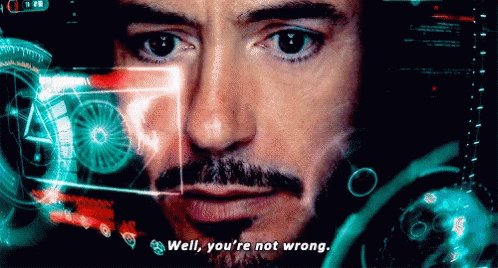 Ironman Youre Not Wrong GIF