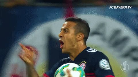 happy thiago alcantara GIF by FC Bayern Munich