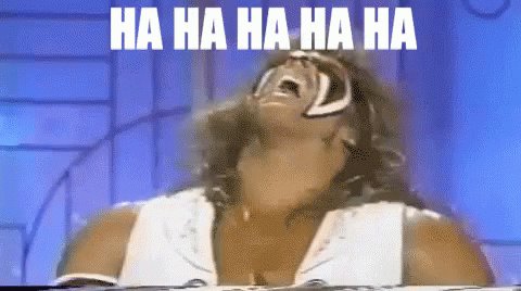 Ultimate Warrior Laugh GIF
