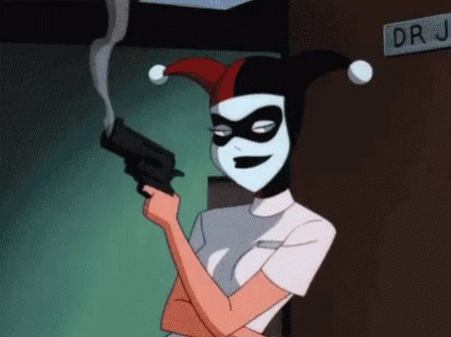 Smoking Gun Harley Quinn GIF