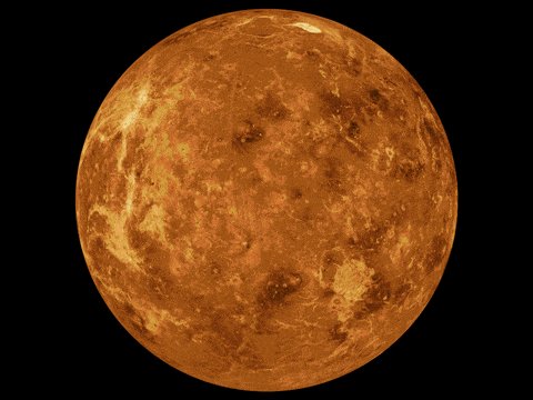 Gif showing rotating Venus