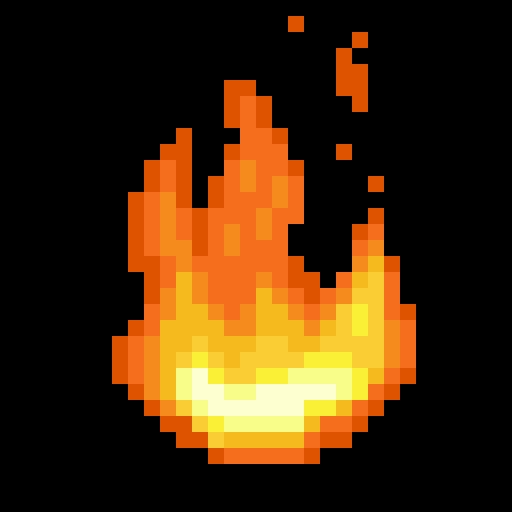 うむうむ 炎のアニメーションの練習 ドット絵 ドット絵初心者 T Co Qtzlro2shk Twitter