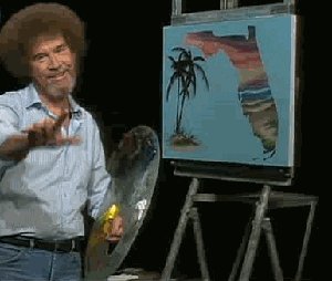 bob ross painting GIF