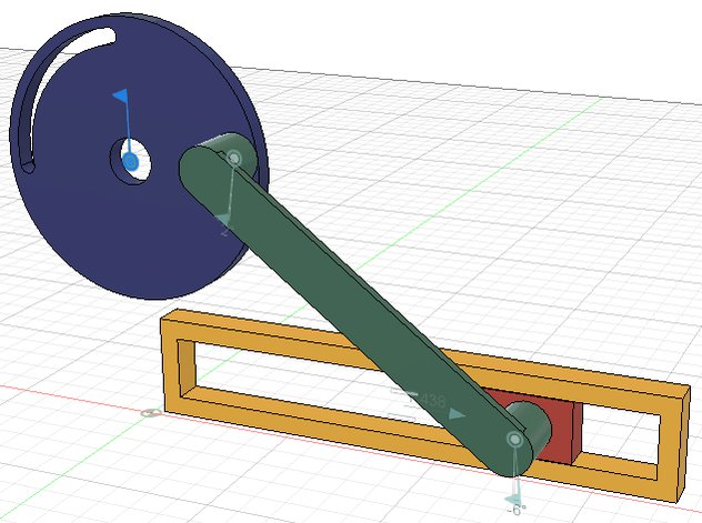 Twitter 上的 かわうそ戦士 多忙低浮上 スライドクランク機構 回転運動を直線運動に変換 Fusion360 3dcad T Co Yc0n5g8uui Twitter