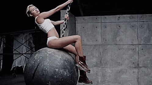 Miley Cyrus wrecking ball gif