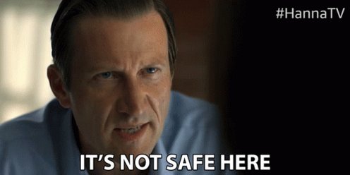 Its Not Safe Here Mark Bazeley GIF