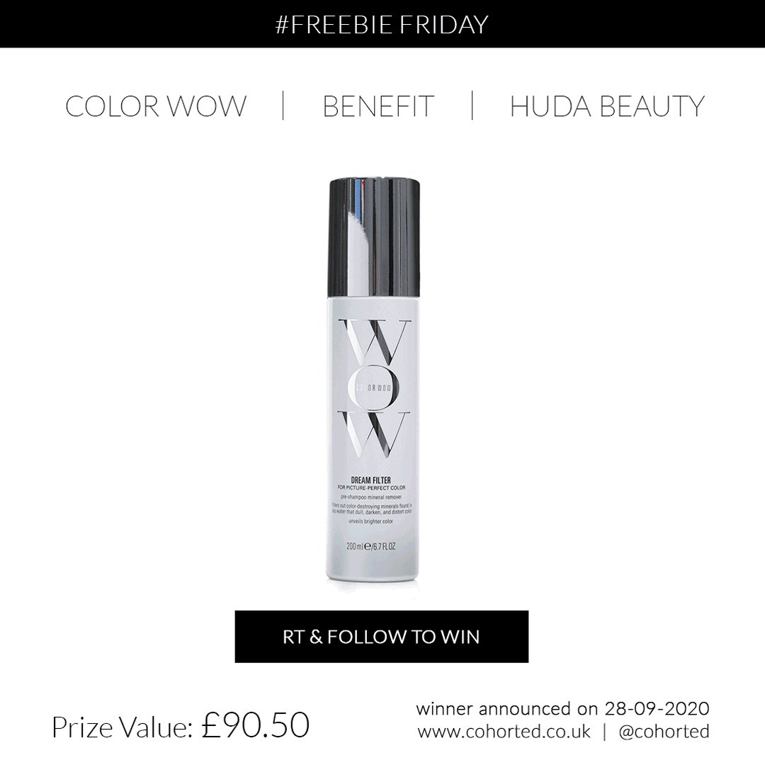 #FreebieFriday time 💞 RT + FOLLOW @cohorted and @ColorWowHair to #WIN #ColorWow Dream Filter, #Benefit Bad Gal Bang Mascara, #HudaBeauty Coral Obsessions Palette & #HudaBeauty Liquid Lipstick ✨✨✨ #COMPETITION #GIVEAWAY closes 28/09/2020! MUST RT + FOLLOW BOTH TO WIN 💕 https://t.co/AvJ2hO3DZ3