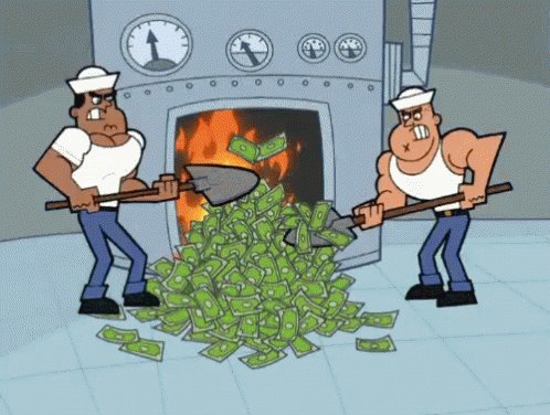 Burning Money GIF