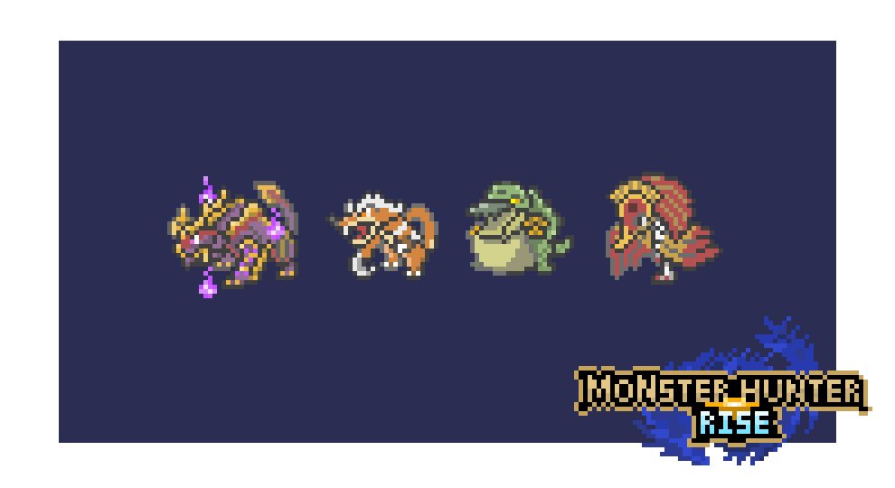 Mamma まんま モンハンライズの新モンスターを ポケモン風アイコンにしてみた Mhrise Pixelart T Co Ohlazwbx33 Twitter