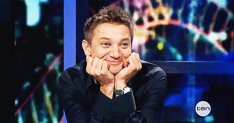 happy jeremy renner GIF