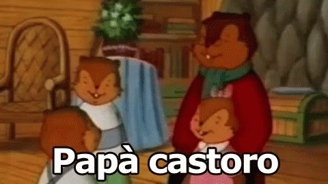 Papà Castoro Cartone Animato Storie GIF