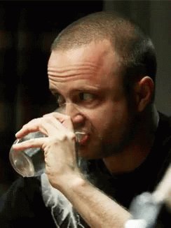 Uncomfortable Drinking GIF
