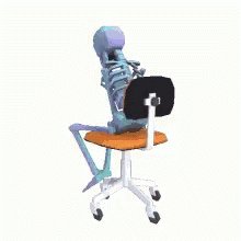Waiting Skeleton GIF