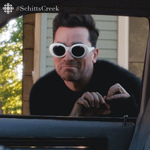 excited schitts creek GIF b...