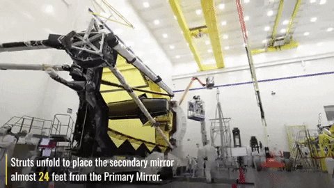 Timelapse of engineers testing deployment of the Webb telesc