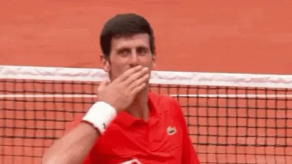 Novak Djokovic Flying Kiss GIF