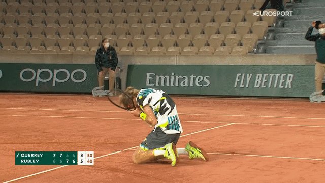 Andrey Rublev #RG20 (🎥@Eurosport_RU ) https://t.co/uVvPCKX5Rj