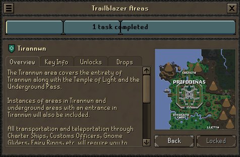 Old School RuneScape on Twitter: "🏆 Another look at Leagues II - Trailblazer area! 💠 Journey to the west and unlock Tirannwn, home of the Elves. ⚔️ Zulrah, Zalcano, and the