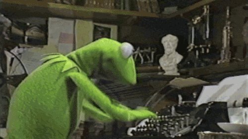 A GIF of Kermit The Frog ty...