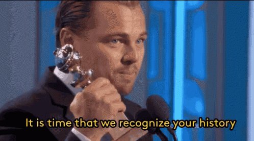 Leonardo Di Caprio Oscar Acceptance Speech GIF