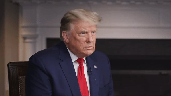 Gif of Donald Trump fidgeting and making faces during interv