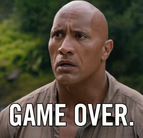 Game Over Dwayne Johnson GIF