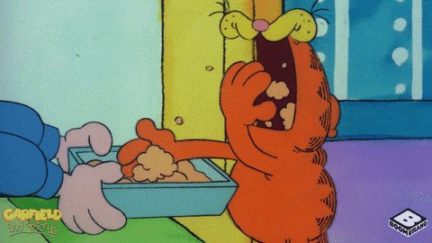 garfield and friends eating...