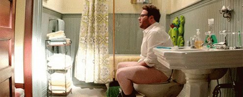 Collapsing Toilet - Neighbors GIF