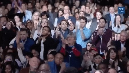 barack obama applause GIF b...