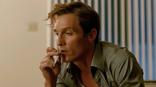 true detective smoking GIF