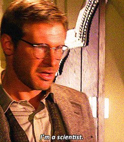 indiana jones im a scientist GIF