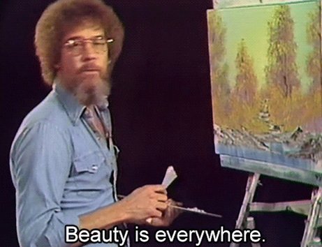 YOU GUYS ITS BOB ROSS\ BIRTHDAY. HAPPY BIRTHDAY BOB 