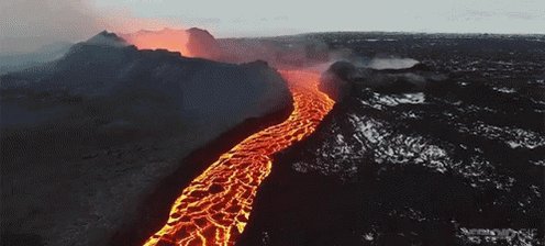 火山 噴火　ハワイ GIF