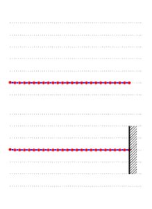 a imagem mostra duas ondas  se propagando numa corda e sendo