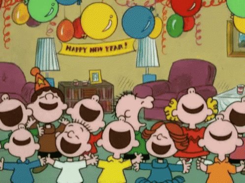Peanuts Happy New Year GIF