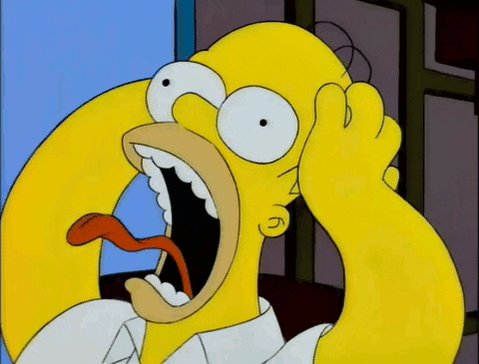 Homer Simpson screaming