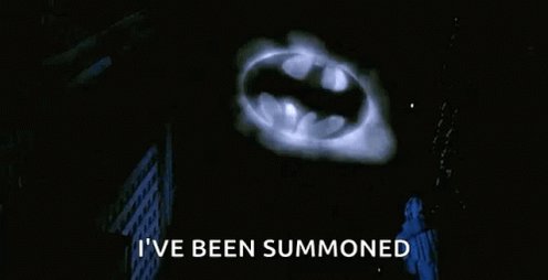 Summoned Batman GIF