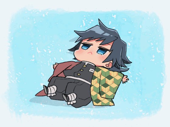 なもさんがTwitterに投稿した冨岡義勇(鬼滅の刃)のイラスト。