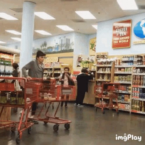 Supermarket Shopping Cart GIF